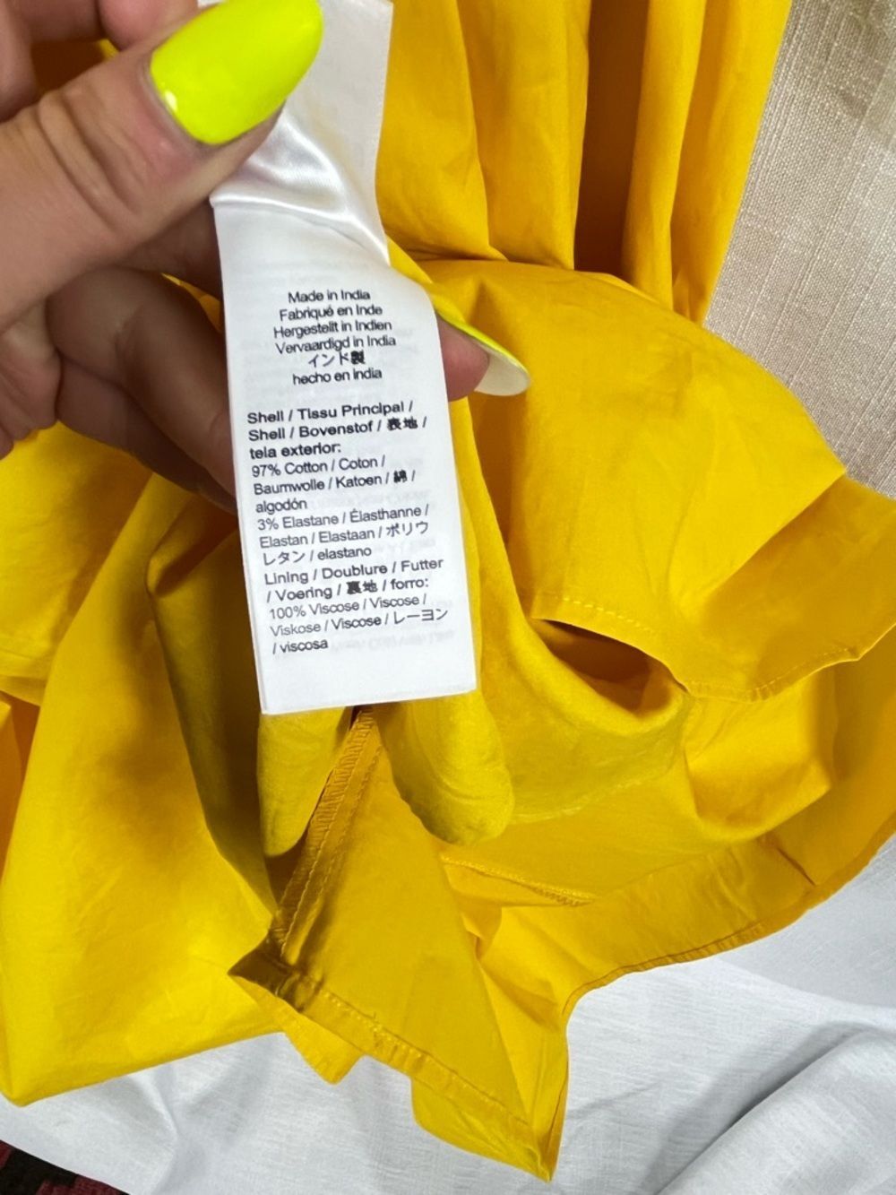J. Crew Sunny Yellow Spaghetti Strap Sundress Size 4 - Picture 4 of 5